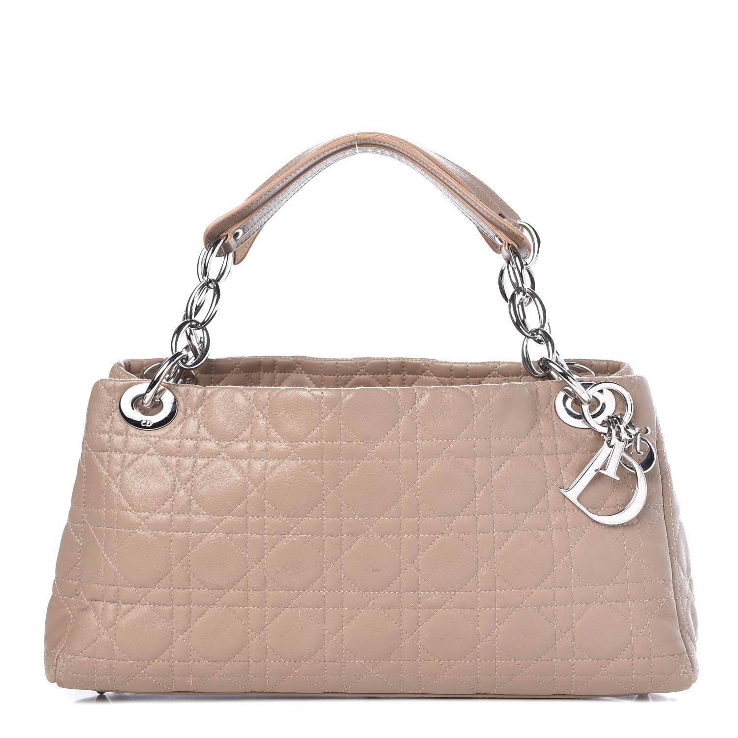 Bottega Veneta CHRISTIAN DIOR Lambskin Cannage Lady Dior Shoulder Bag Beige 1 of 10