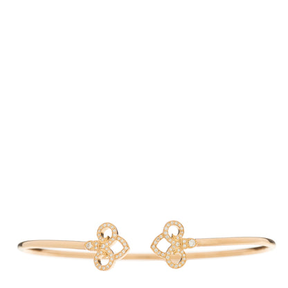 Tiffany 18K Rose Gold Diamond Fleur De Lis Wire Bracelet 1 of 4