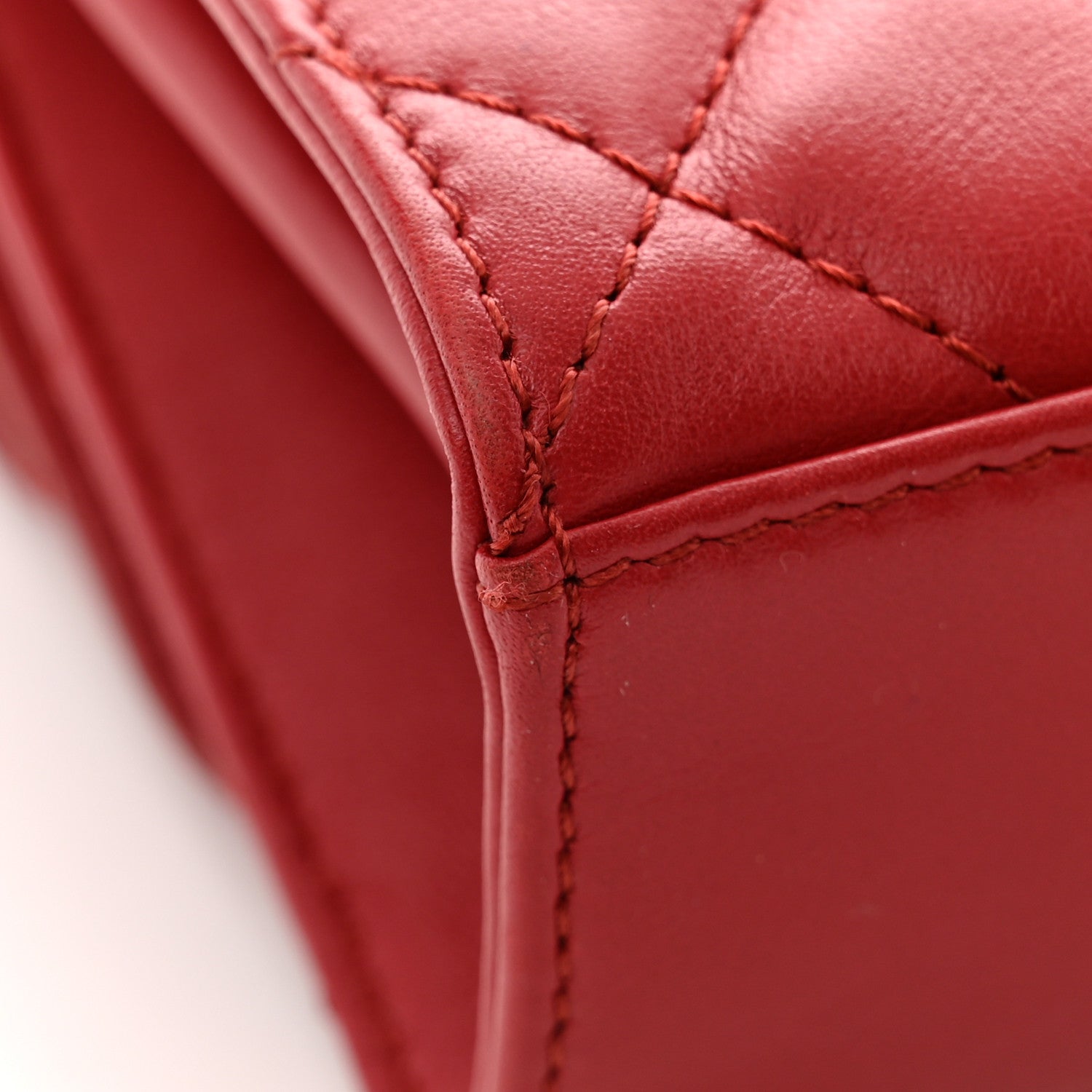 Chanel Calfskin Quilted Medium Triple Flap Red 11 of 17