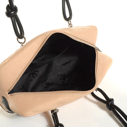 Chanel Calfskin Quilted Large Cambon Bowler Beige Black 5 of 7