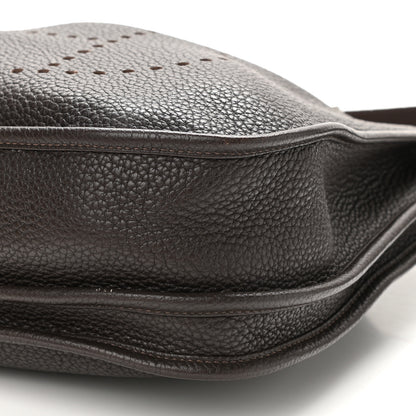 Hermes Taurillon Clemence Evelyne III PM Chocolate 9 of 11