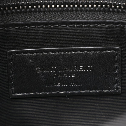 Saint Laurent Lambskin Quilted Toy Loulou Puffer Monogram Monochrome Chain Satchel Black 6 of 11