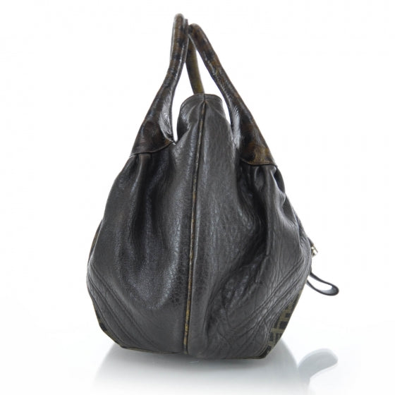 Fendi Zucca Nappa Nuvolata Vitello Tortuga Spy Tobacco Moro 4 of 10