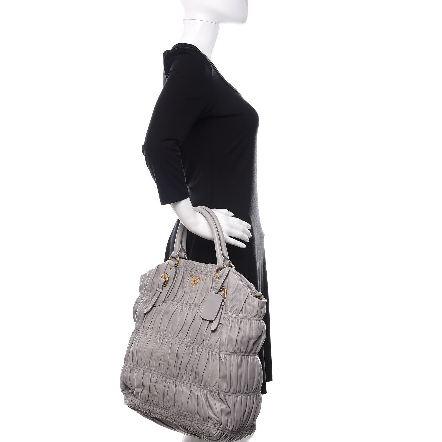 Prada Nappa Gaufre Tote Pomice 2 of 13