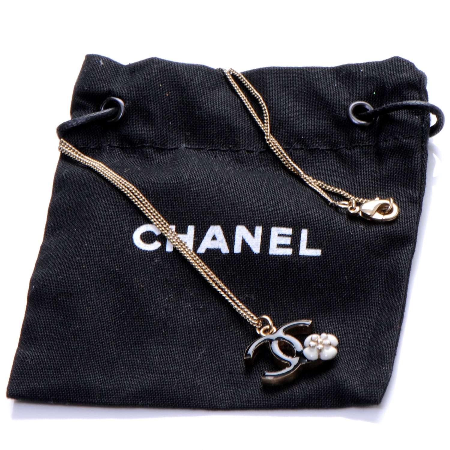 Chanel Camelia CC Logo Necklace 3 of 4