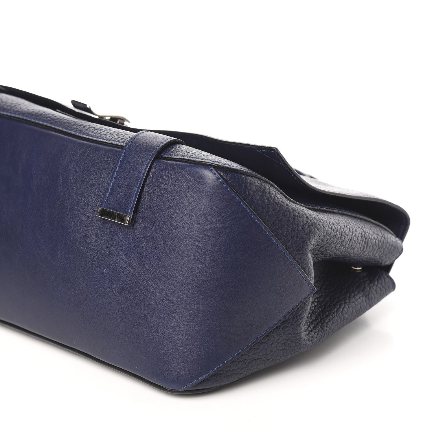 Proenza Schouler Pebbled Calfskin Double Sided PS Courier Bag Indigo 8 of 9