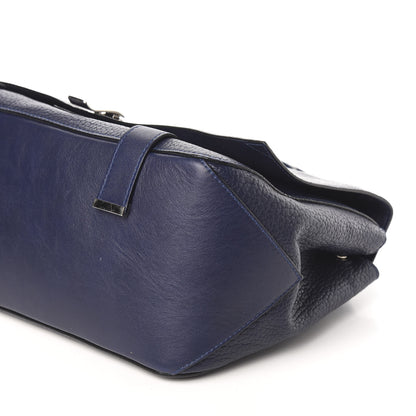 Proenza Schouler Pebbled Calfskin Double Sided PS Courier Bag Indigo 8 of 9
