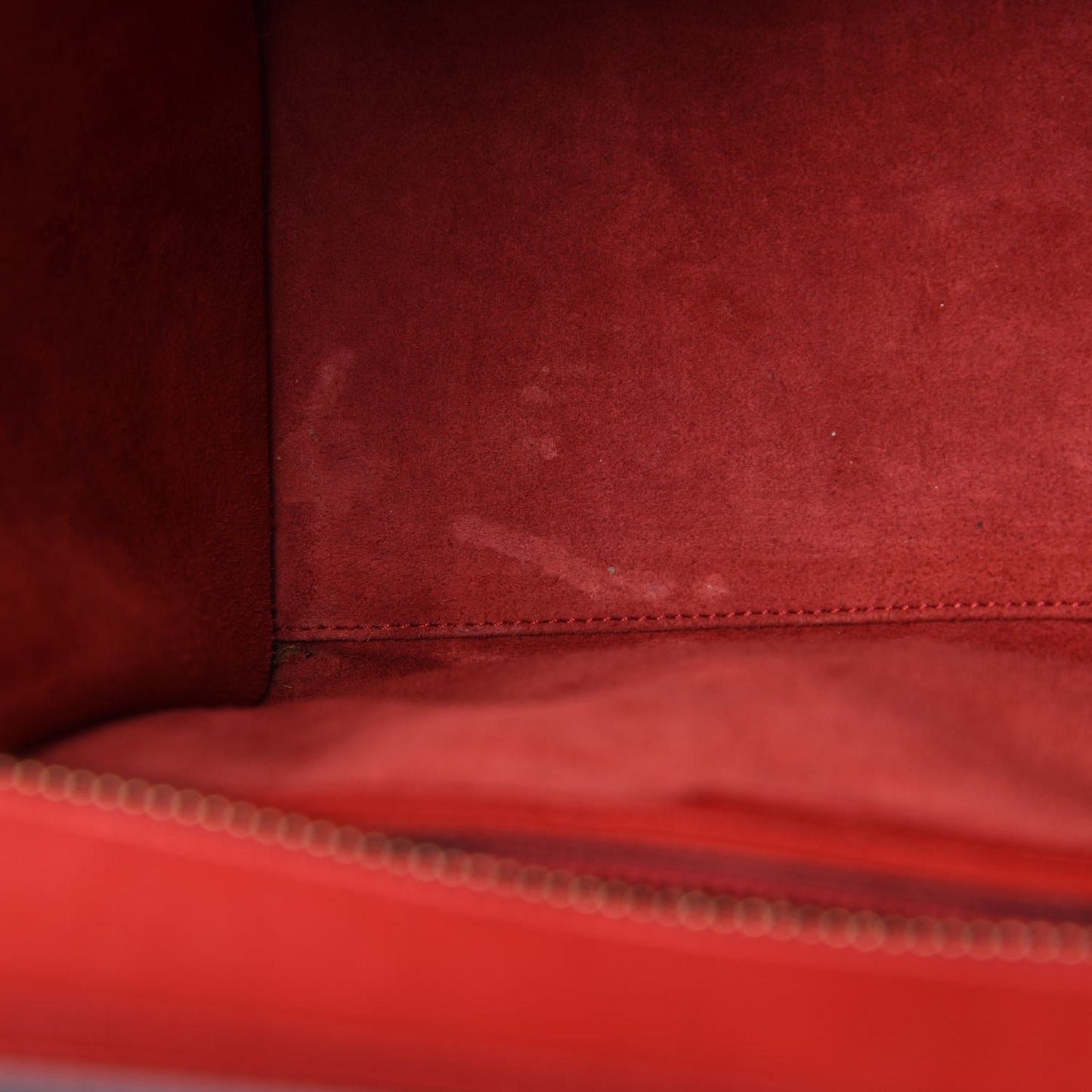 Baby Grained Calfskin Micro Luggage Red