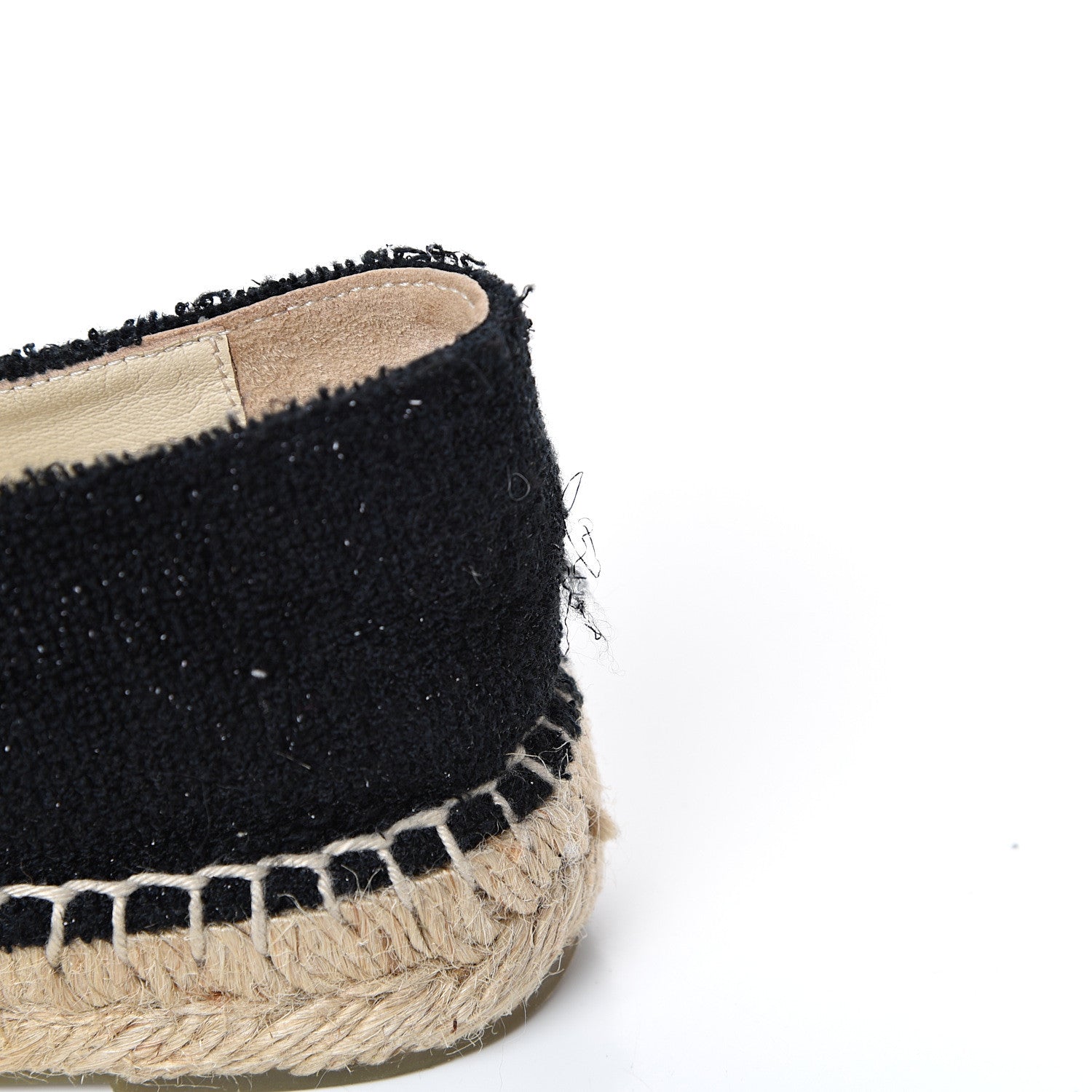 Chanel Fabric Patent Calfskin CC Espadrilles 36 Black 11 of 12