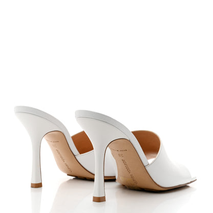 Bottega Veneta Lambskin Stretch Mule Sandals 38 Optic White 4 of 9