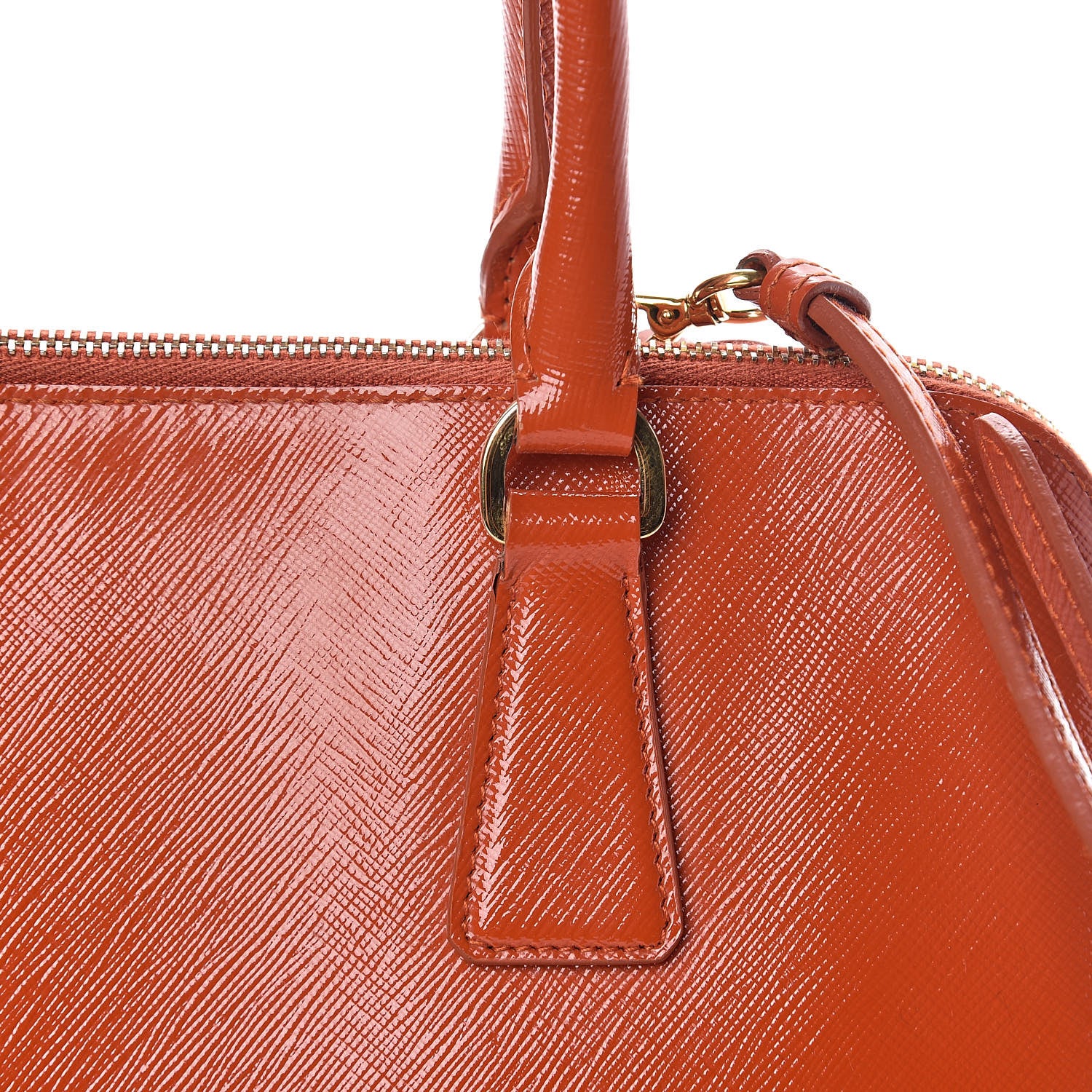Prada Saffiano Vernice Medium Promenade Tote Arancio 11 of 16