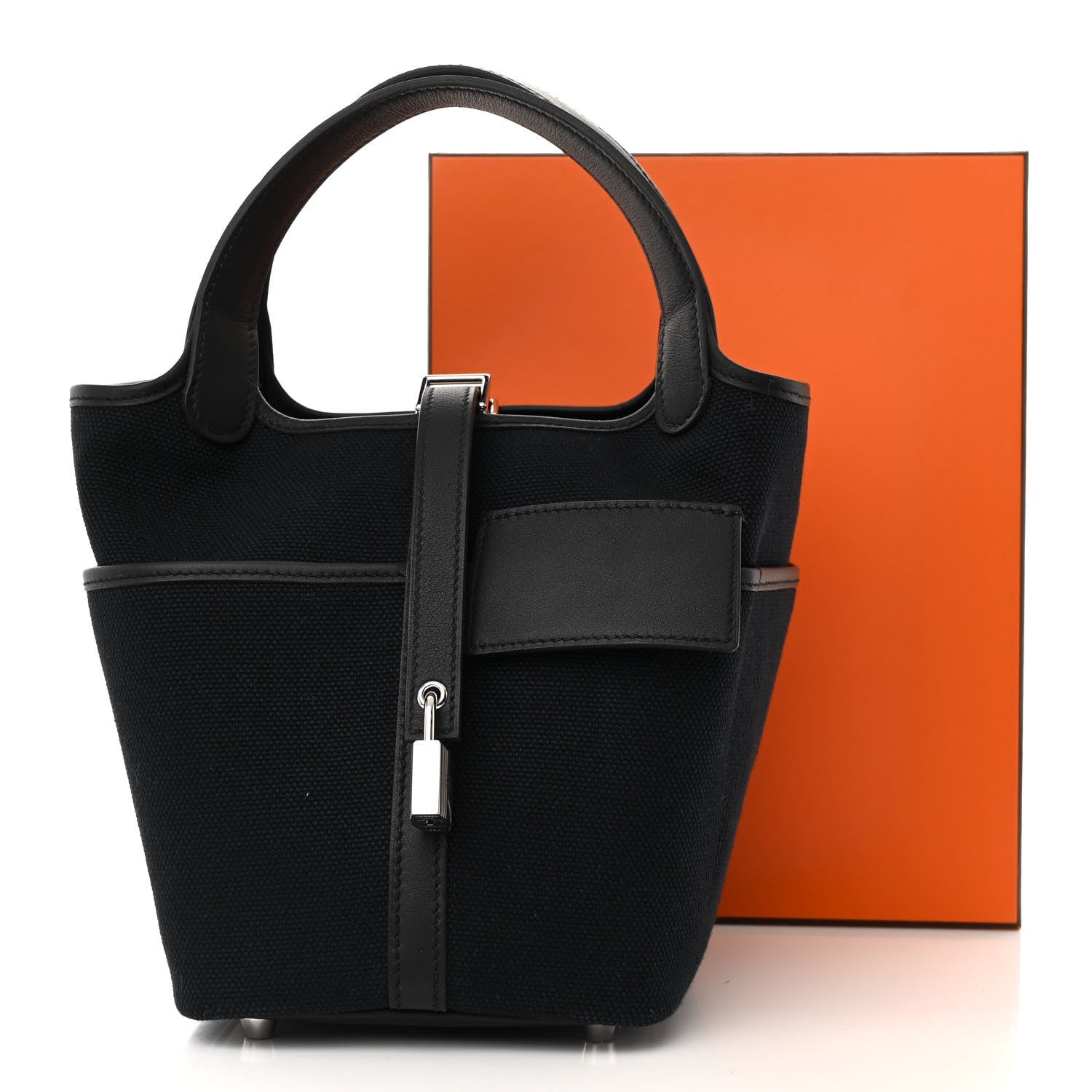 Hermes Toile Goeland Swift Cargo Picotin Lock 18 Bleu Marine Black 11 of 11