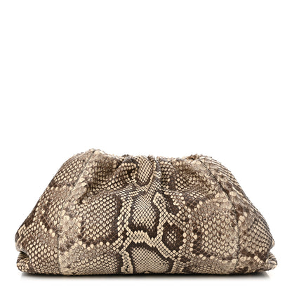 Bottega Veneta Python The Pouch Oversized Clutch Naturale 1 of 6