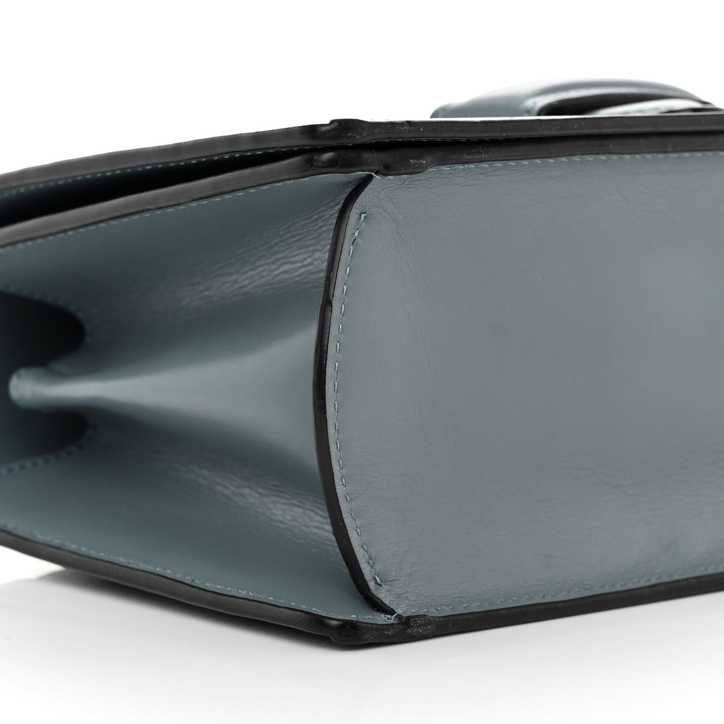 Calfskin Medium Barcelona Shoulder Bag Stone Blue