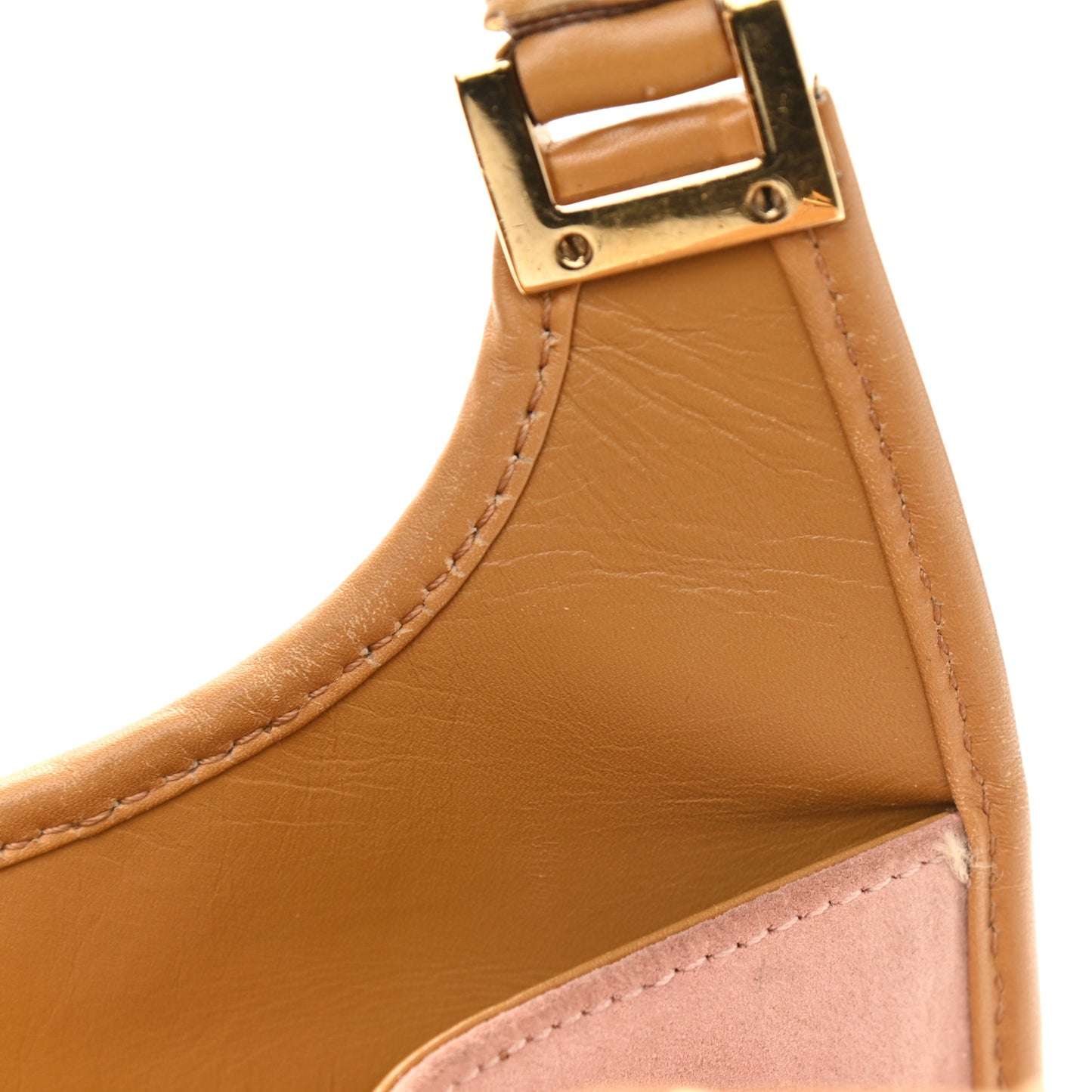 Suede Bardot Shoulder Bag Pink