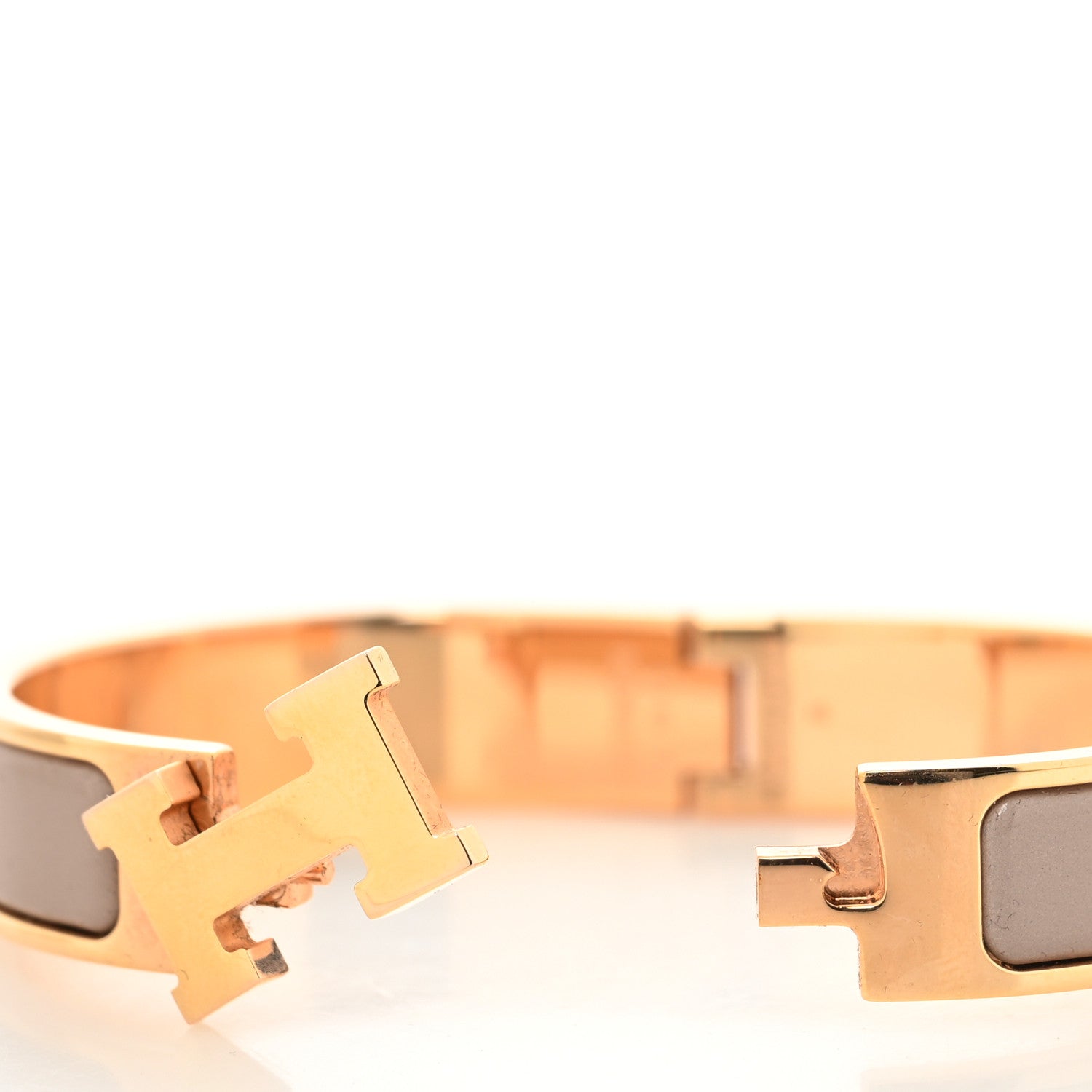 Hermes Enamel Narrow Clic Clac H Bracelet PM Marron Glace 4 of 5