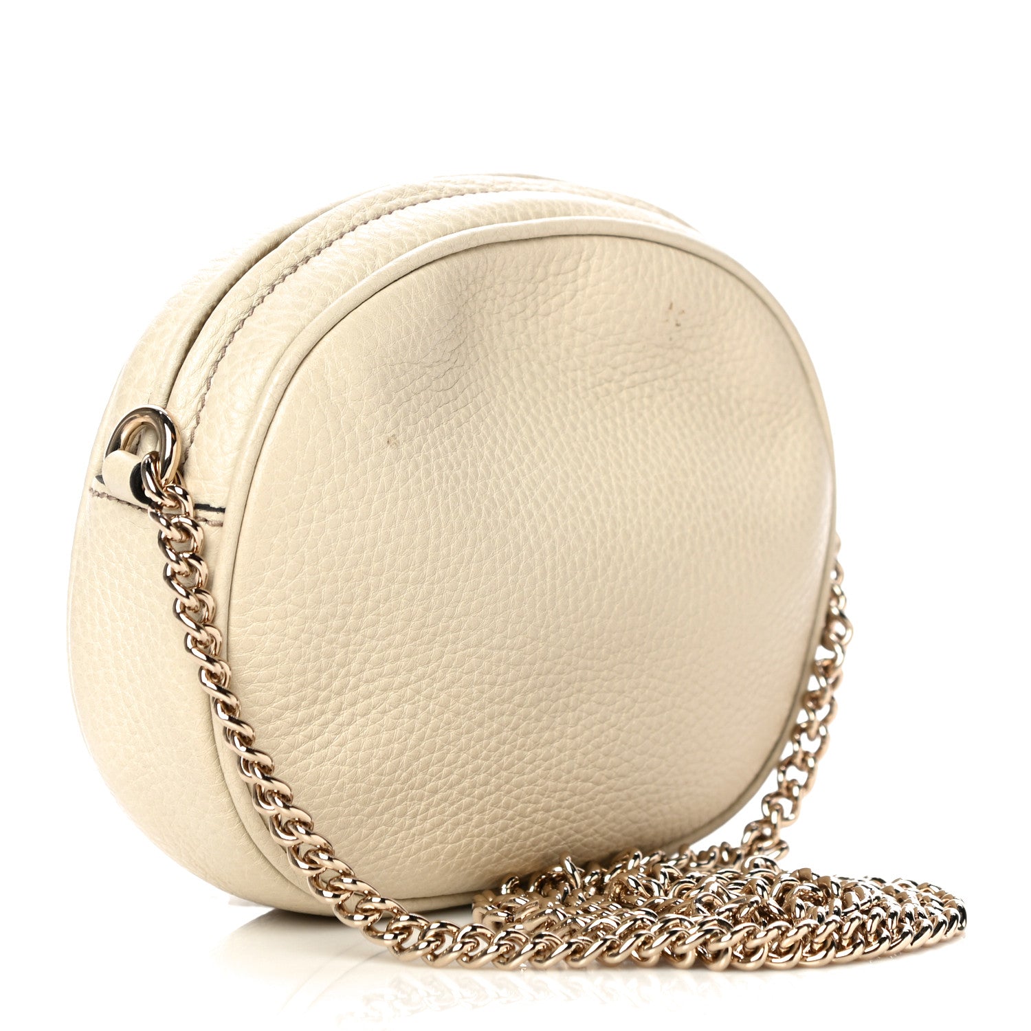 Gucci Pebbled Calfskin Mini Soho Chain Bag Off White 2 of 14