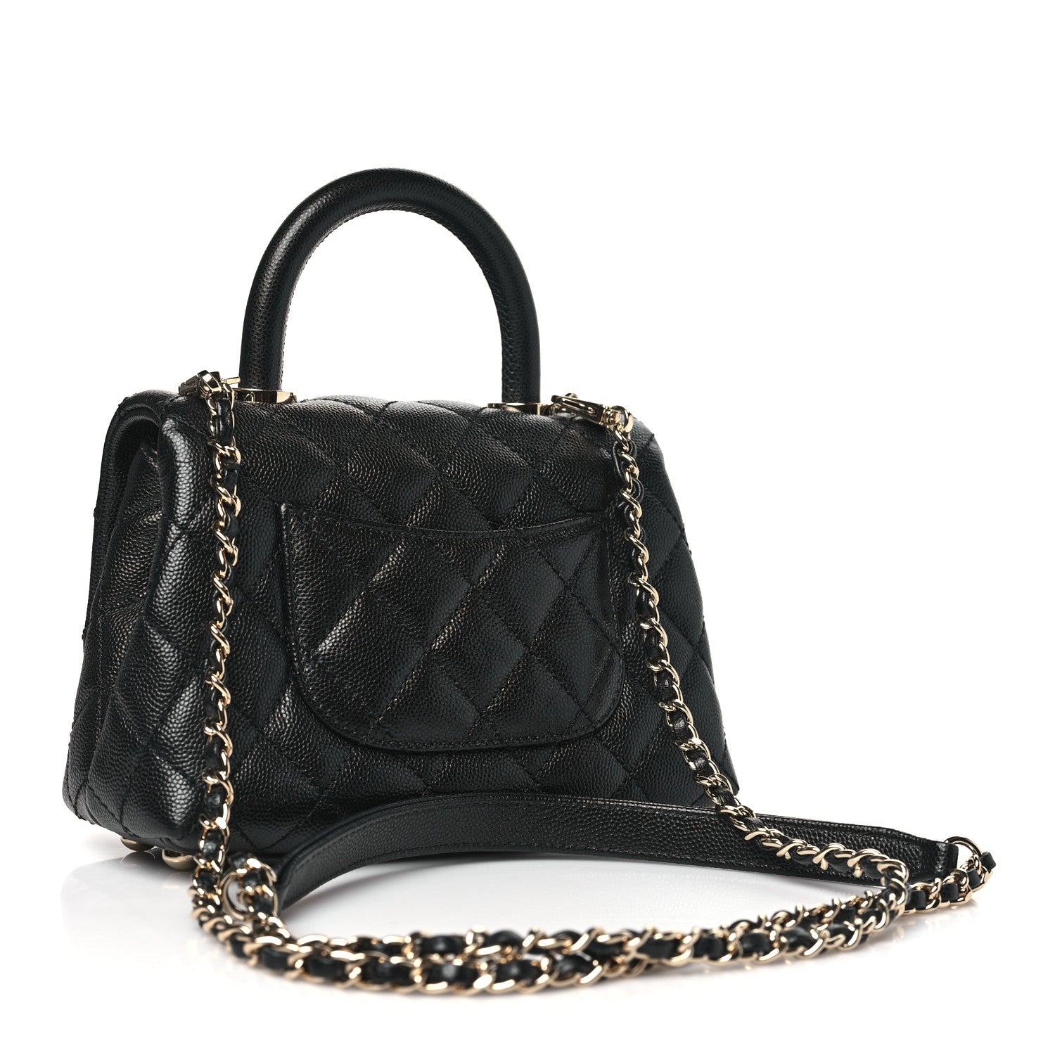 Chanel Caviar Quilted Extra Mini Coco Handle Flap Black 3 of 10