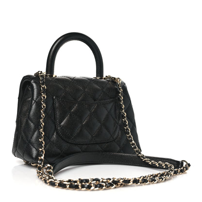 Chanel Caviar Quilted Extra Mini Coco Handle Flap Black 3 of 10
