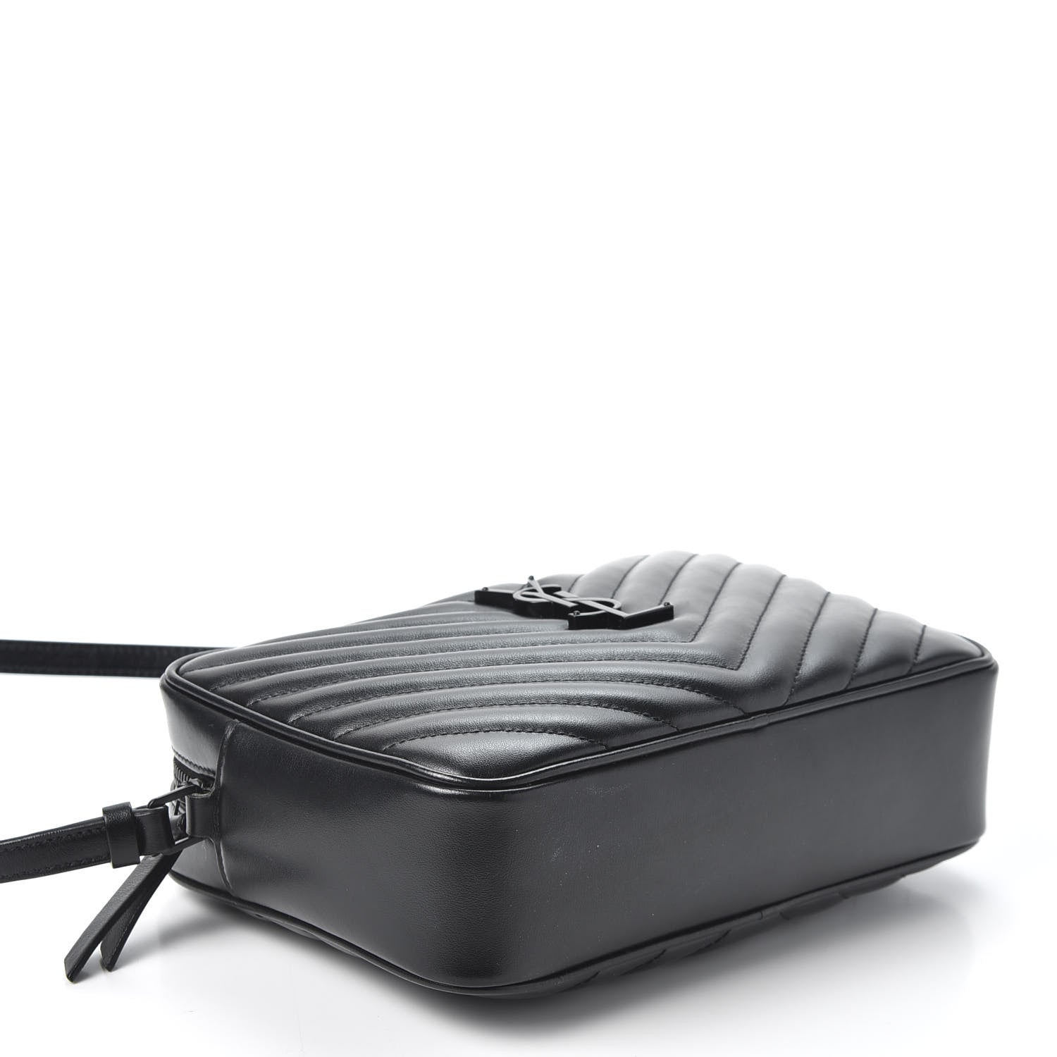 Saint Laurent Calfskin Matelasse Monogram Lou Camera Bag Black 3 of 9