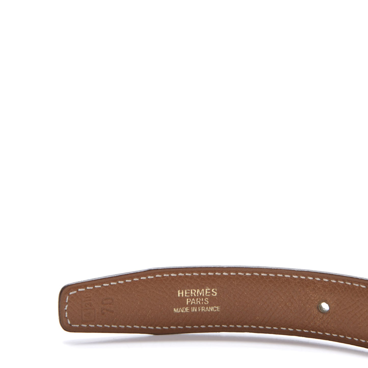 Box Courchevel 24mm Constance H Belt 70 Black Gold