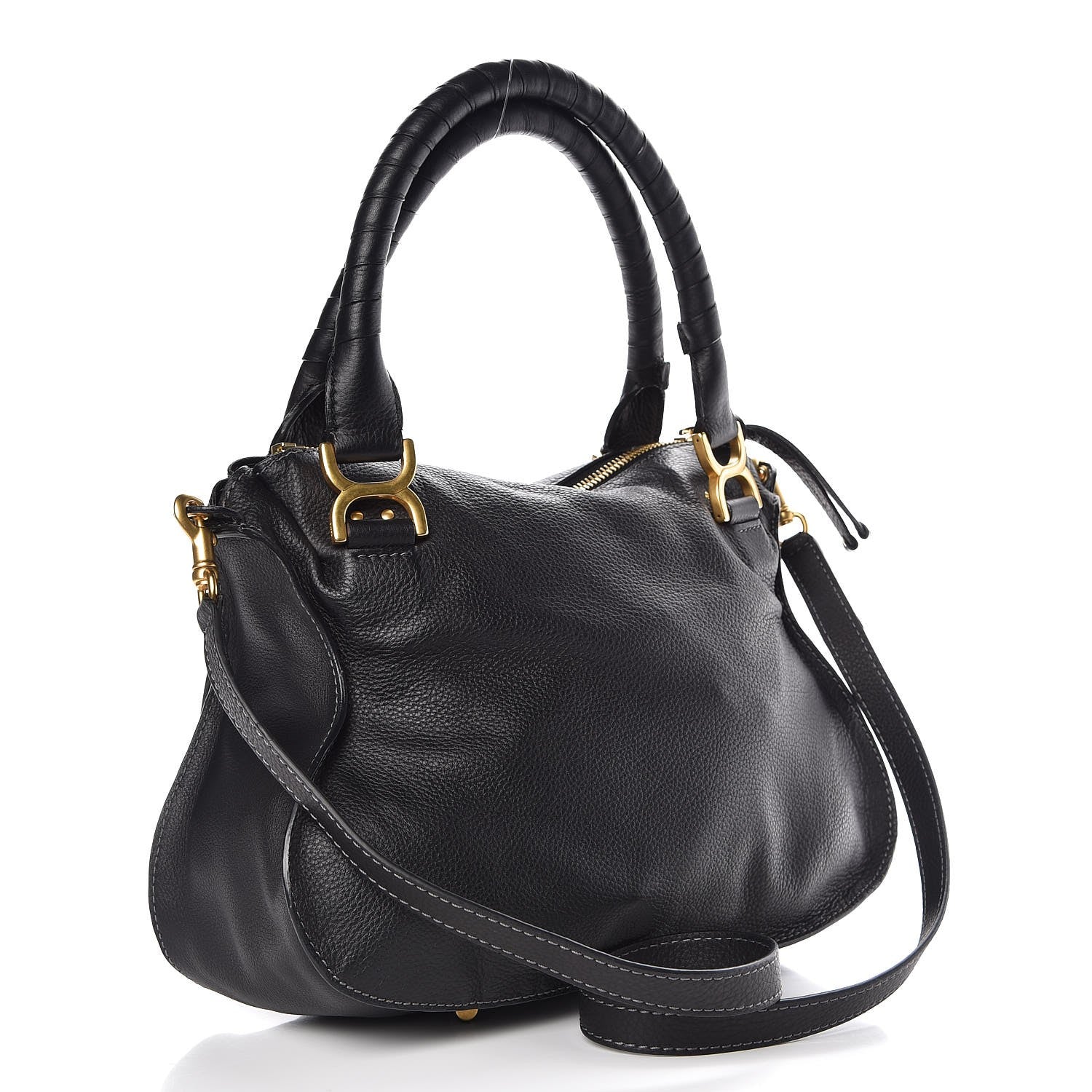 Chloe Calfskin Medium Marcie Satchel Black 3 of 7
