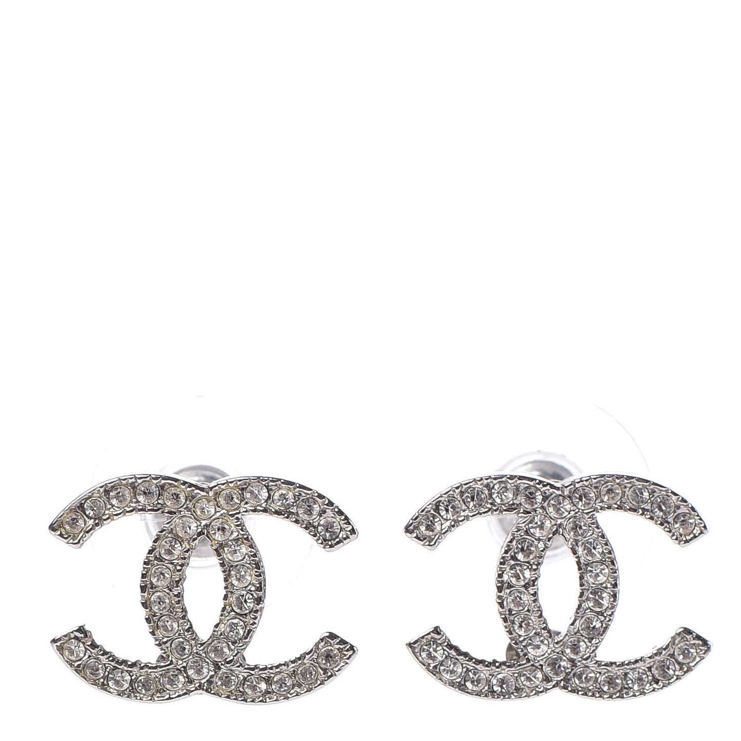 Crystal Timeless CC Earrings Silver