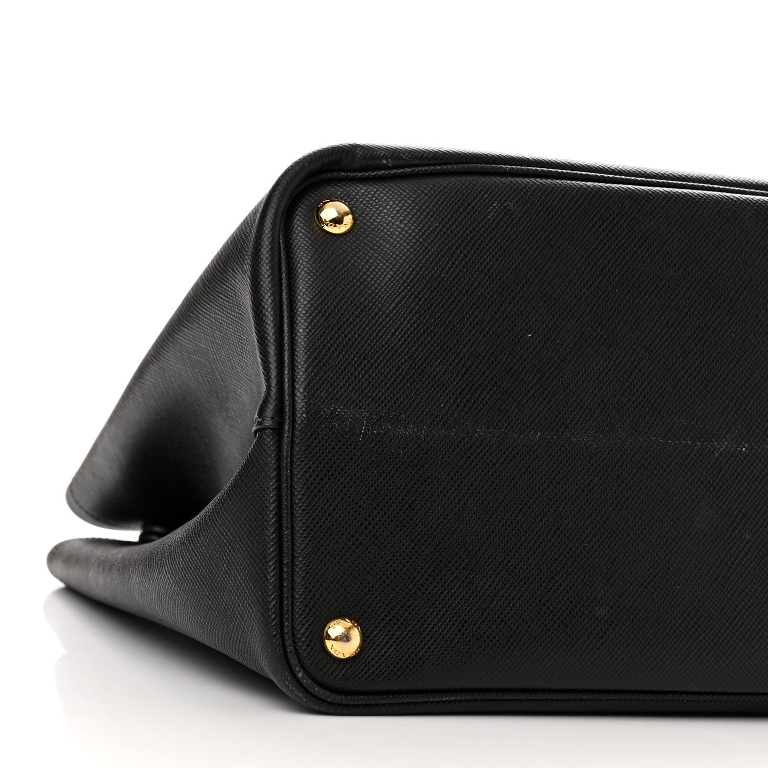 Prada Saffiano Cuir Large Double Bag Black Fuoco 8 of 16