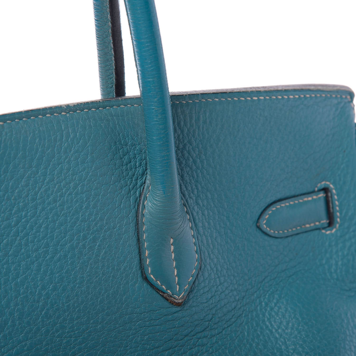 Hermes Taurillon Clemence Birkin 35 Bleu Jean 22 of 27