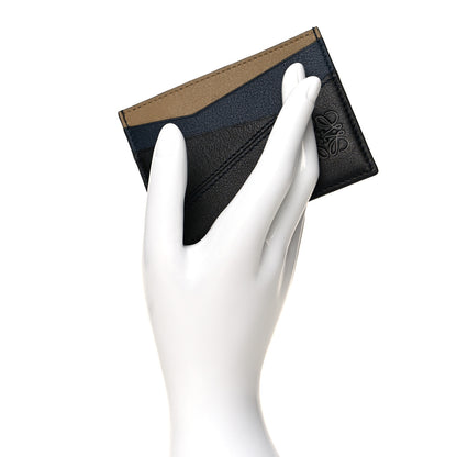 Loewe Calfskin Puzzle Colorblock Card Holder Dark Toffee Black 2 of 9