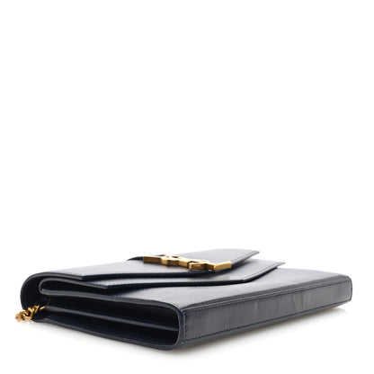 Saint Laurent Smooth Calfskin Monogram Sulpice Chain Wallet Black 4 of 9