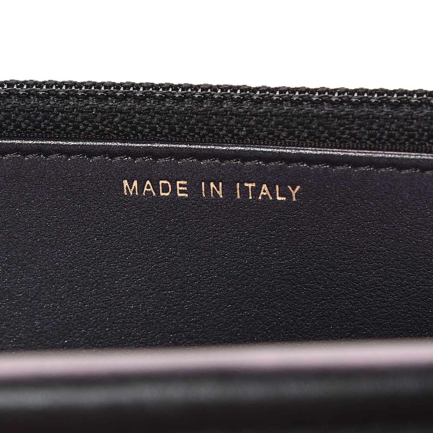 Iridescent Calfskin Velvet Stripe Wallet On Chain WOC Purple