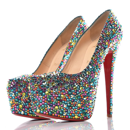 Christian Louboutin Crystal Suede Burma Daffodile Strass 160 Pumps 39 Multicolor 3 of 11