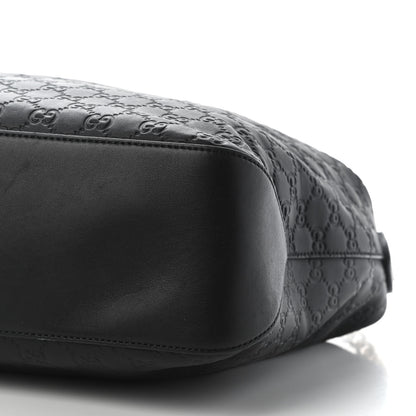 Gucci Guccissima Signature Large Linea A Hobo Black 9 of 9