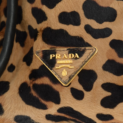 Prada Calf Hair Leopard Cavallino Double Zip Tote 7 of 11