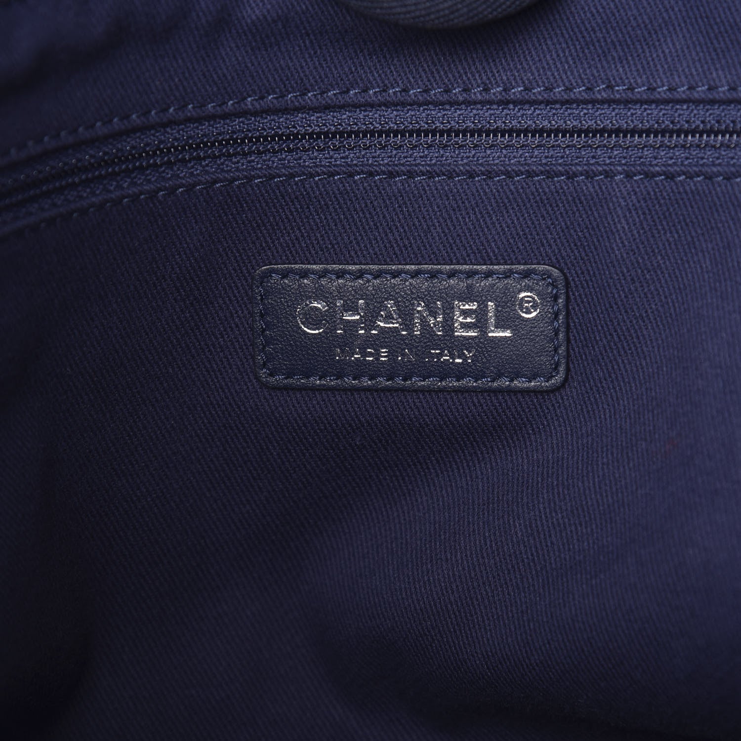 Chanel Canvas Sequin Small Deauville Tote Navy 6 of 10
