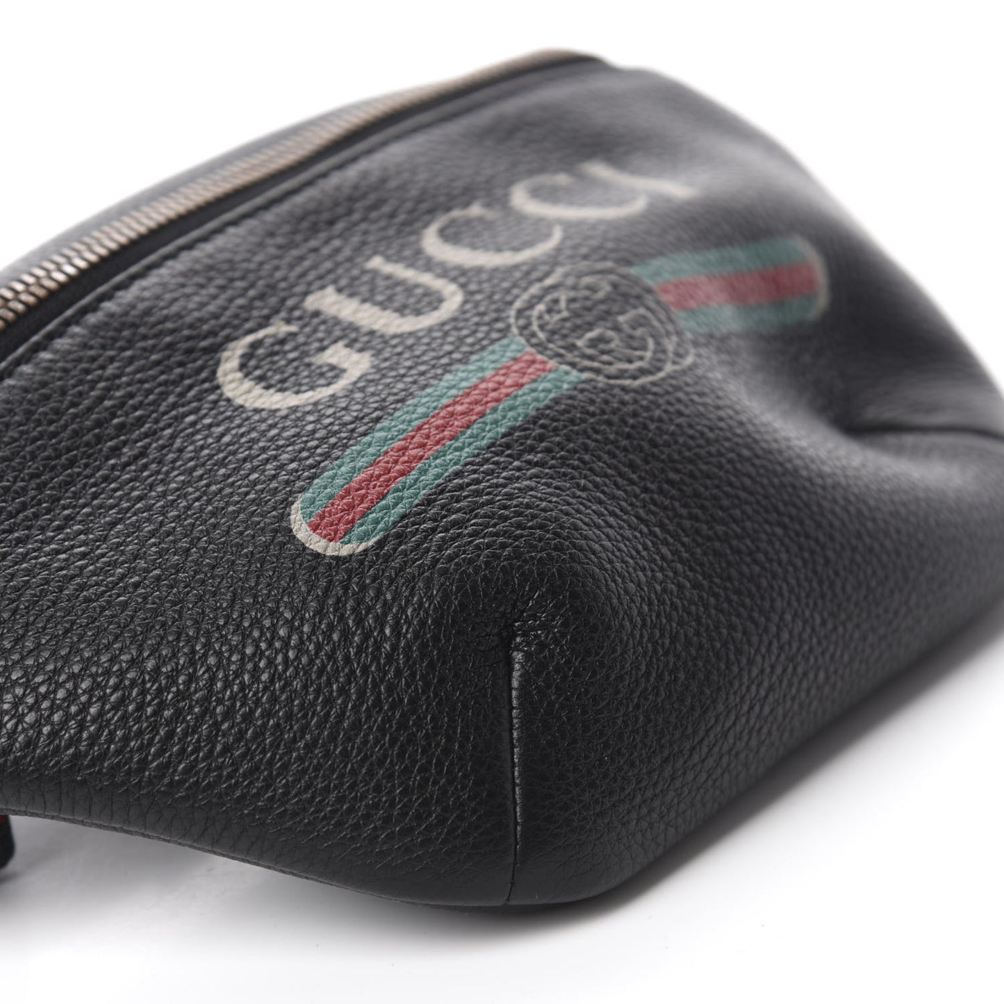 Grained Calfskin Small Logo Belt Bag Black