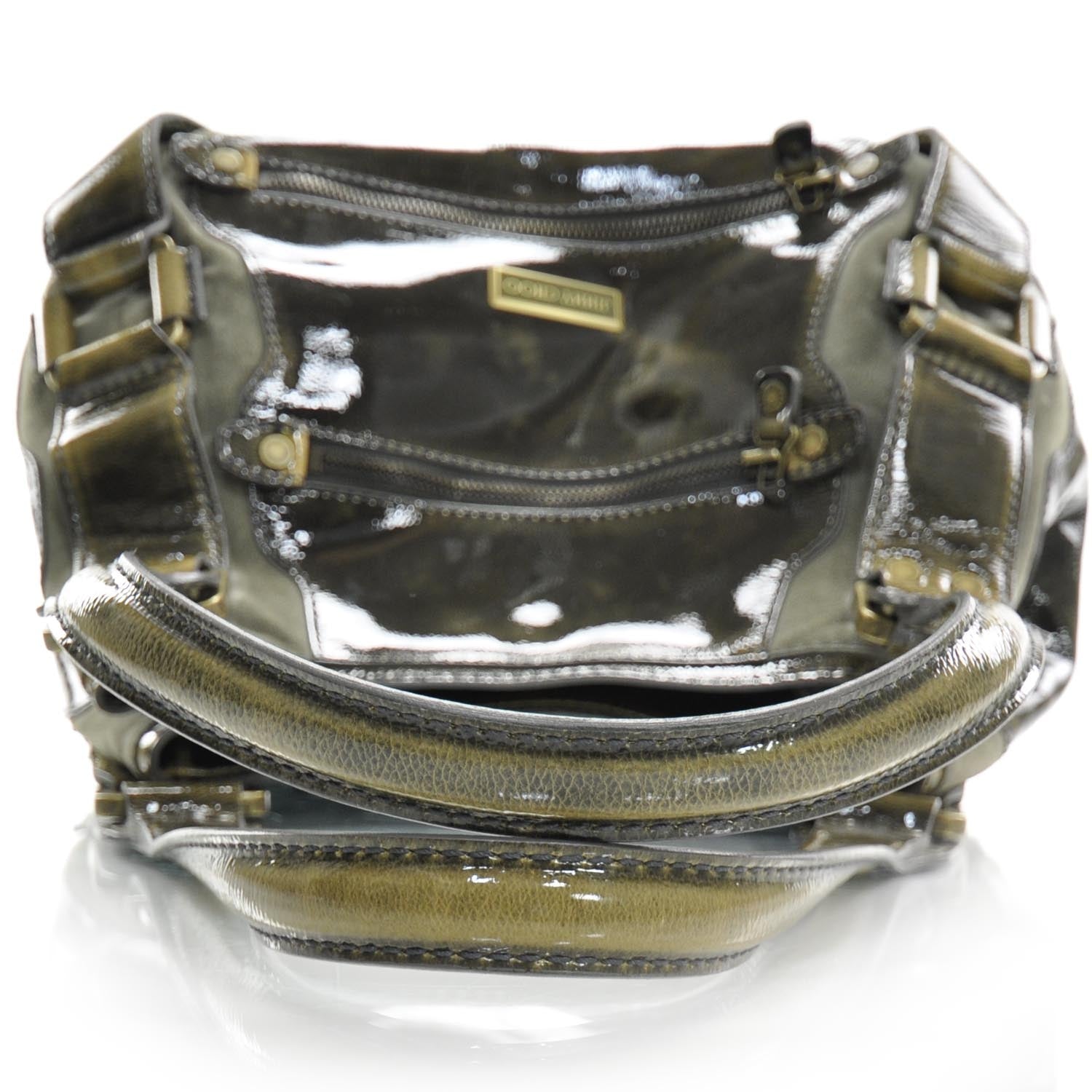 Jimmy Choo Liquid Patent Leather and Suede Mahala Sage 5 of 8