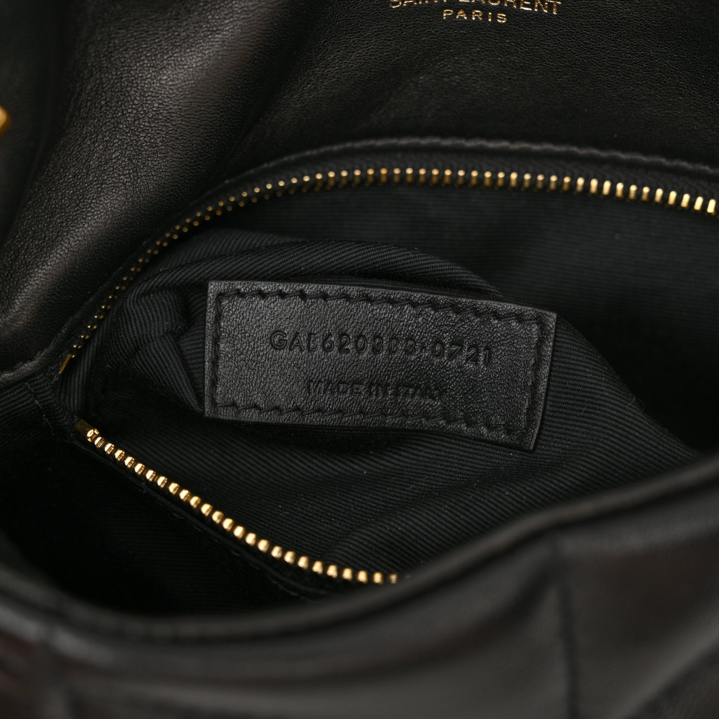 Lambskin Quilted Toy Loulou Puffer Monogram Chain Satchel Black