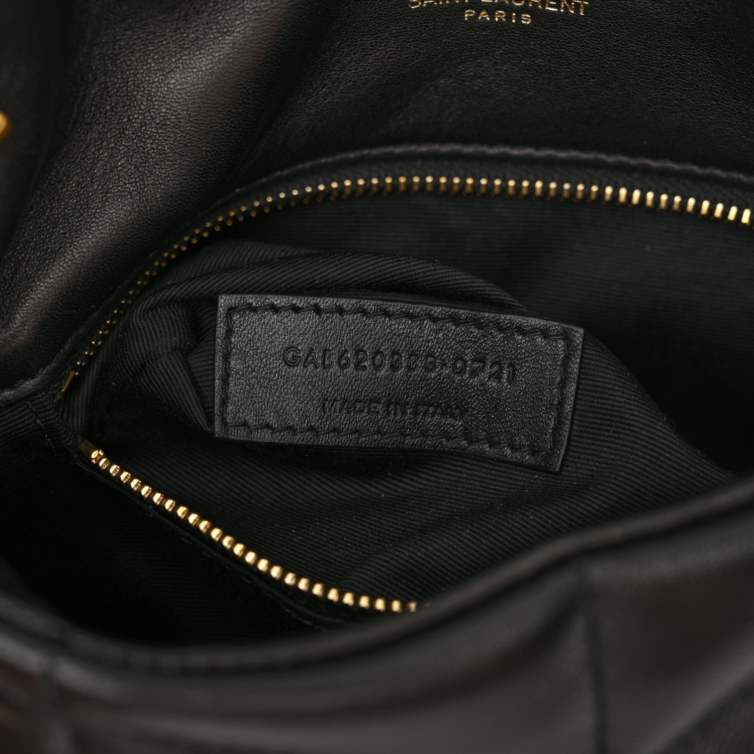 Saint Laurent Lambskin Quilted Toy Loulou Puffer Monogram Chain Satchel Black 6 of 11