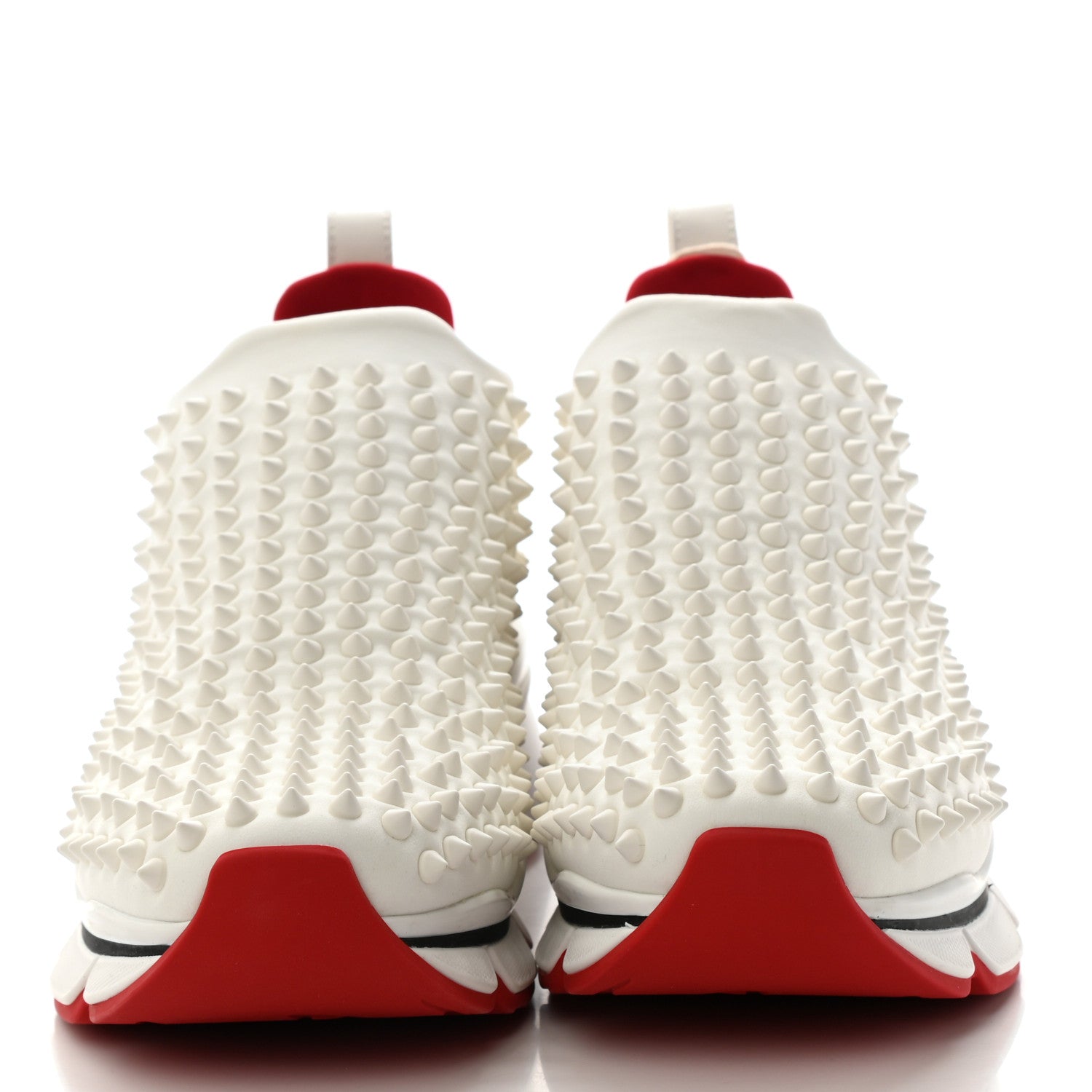 Christian Louboutin Neoprene Spike Sock Donna Flat Sneakers 39.5 White Snow 2 of 8