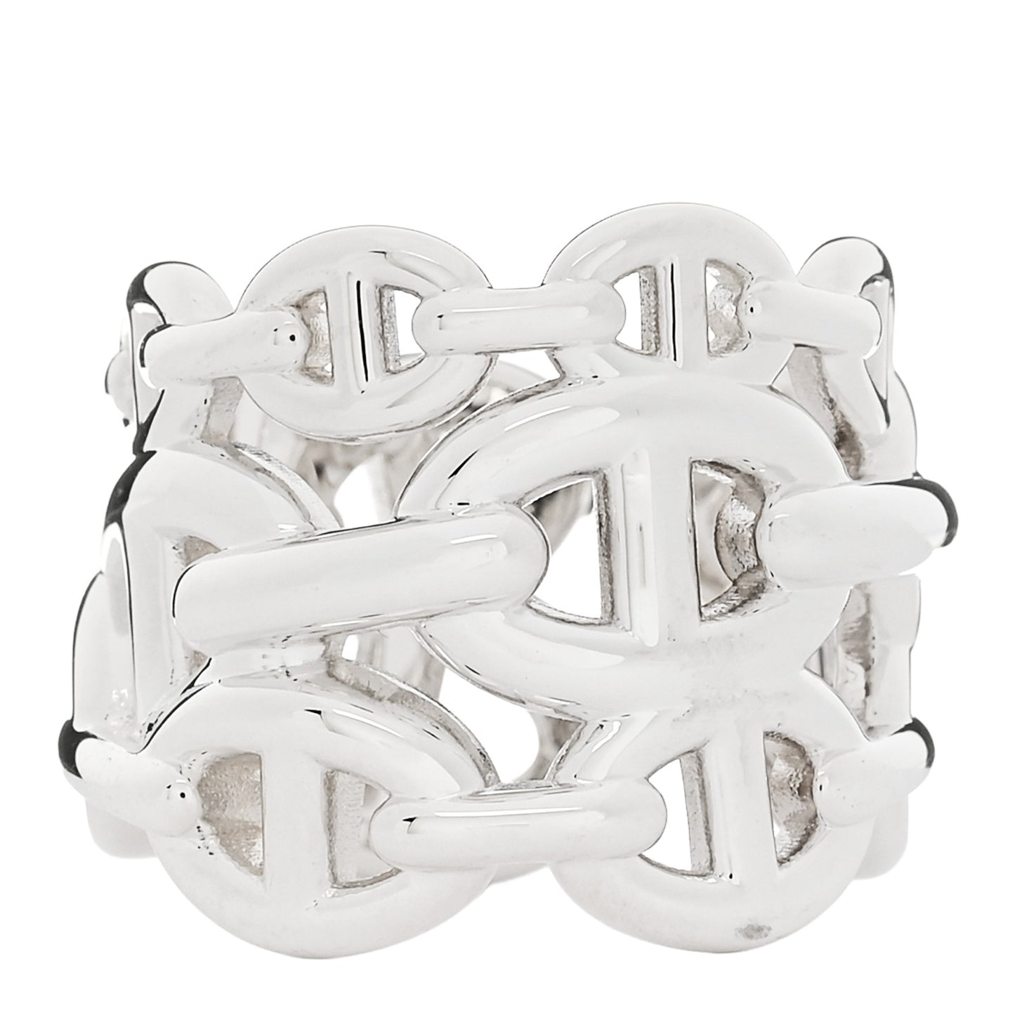 Sterling Silver GM Chaine d'Ancre Enchainee Band Ring 52 6