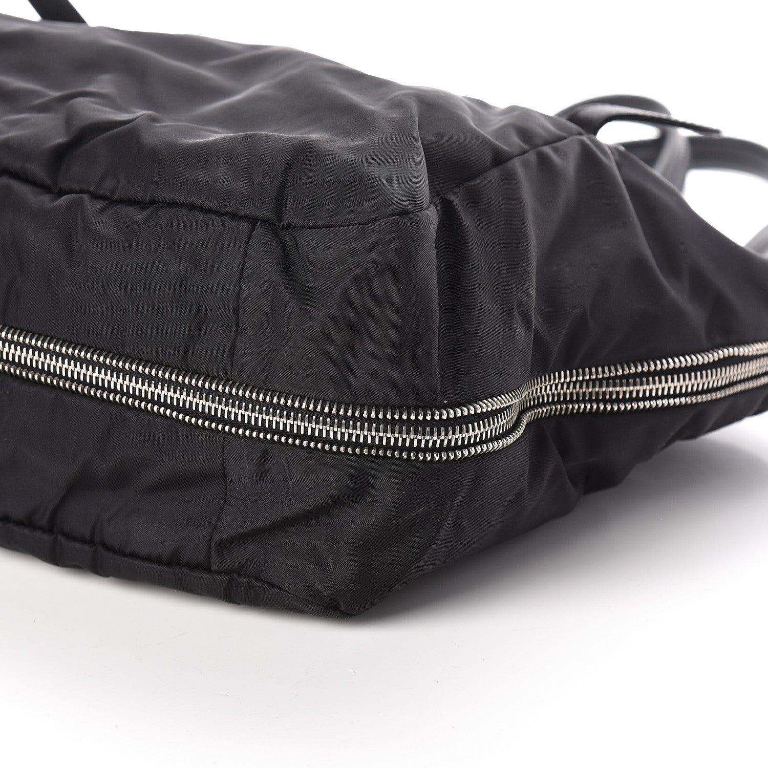 Prada Tessuto Nylon Zip Around Shoulder Bag Black 11 of 11