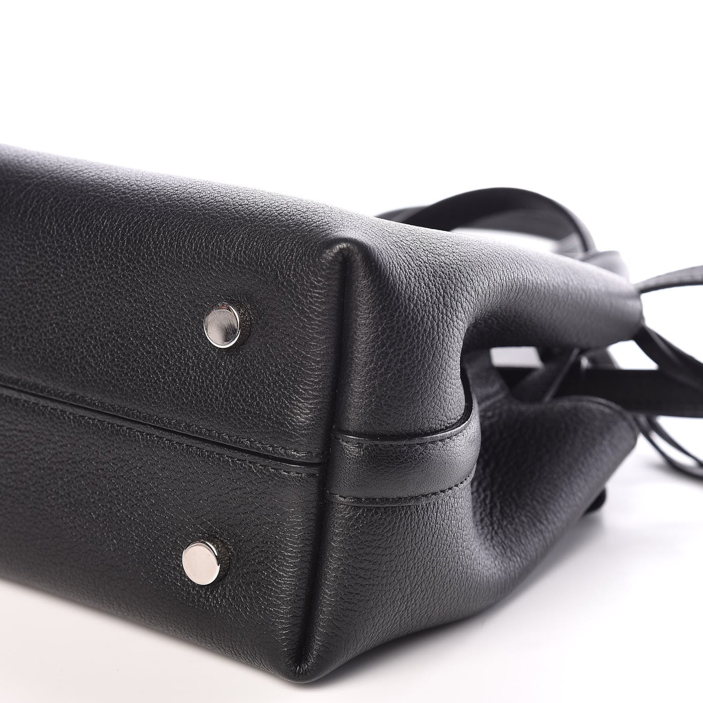 Grained Calfskin Small Blossom Tote Black