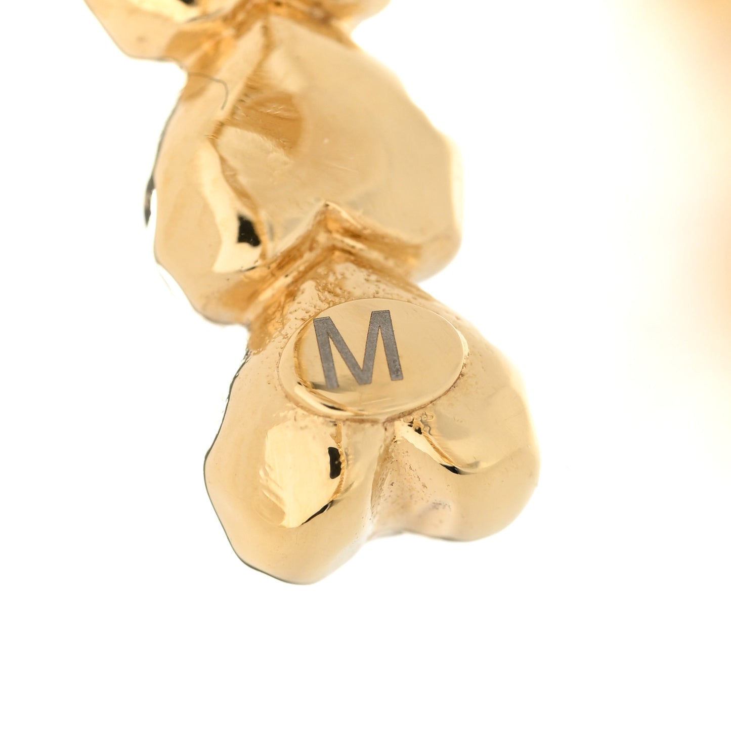 Crystal CC Heart Link Cuff M Bracelet Gold