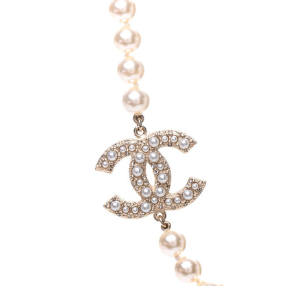 Chanel Pearl CC 100th Anniversary Necklace Light Gold 4 of 6