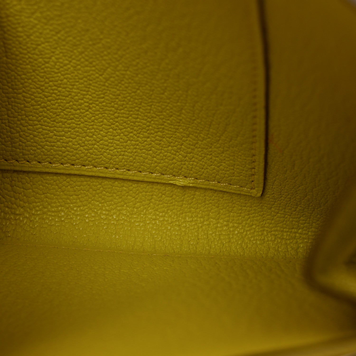 Hermes Chevre Mysore Kelly Wallet To Go Lime 11 of 12