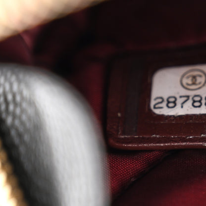 Chanel Caviar Quilted Small Curvy Pouch Cosmetic Case Black 7 of 8