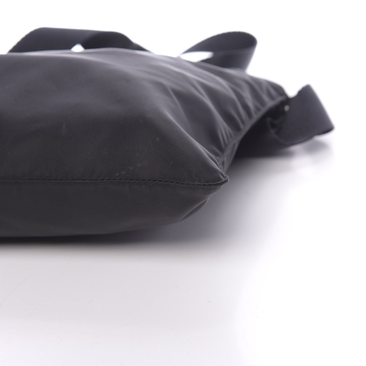 Nylon Vela Flat Messenger Bag Black