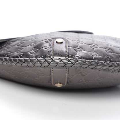 Gucci Guccissima Britt Tassel Shoulder Bag Gunmetal 7 of 9